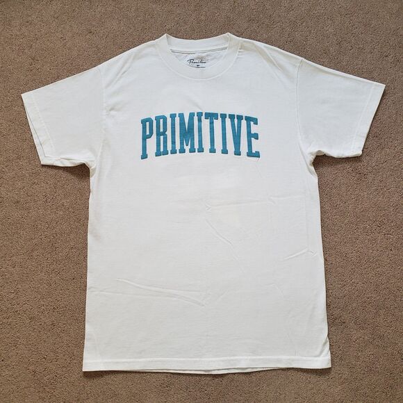 Primitive Crowned Puff Print Sz Medium Mens 2 Sided White T-Shirt Skateboarding - Picture 3 of 8